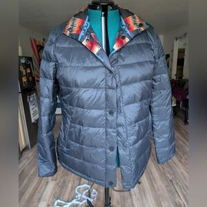 PENDLETON  Bitterroot Reversible Down Jacket. Black /Chief Joseph